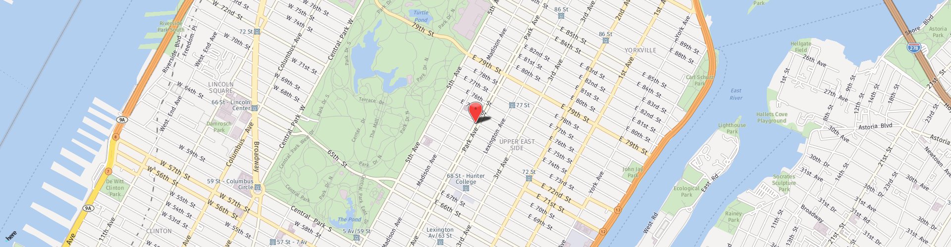 Location Map: 784 Park Avenue New York, NY 10021
