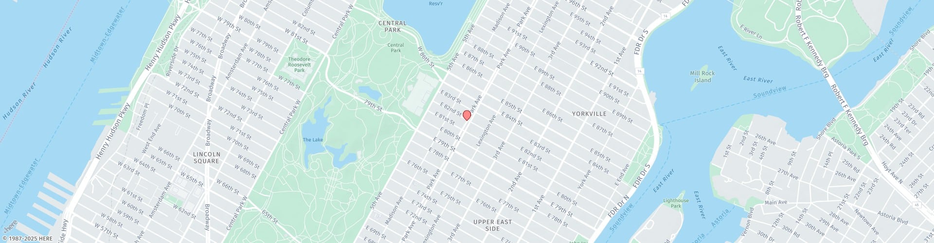 Location Map: 950 Park Avenue New York, N.Y. 10028